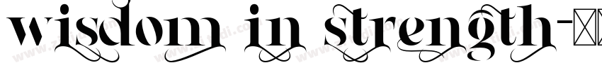 wisdom in strength字体转换
